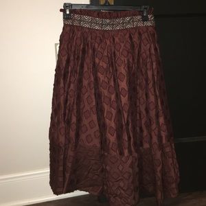 Anthro Size 0 Midi Skirt